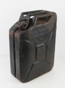 A 20L WWII German Kraftstoff fuel jerry can, dated 1942 Wehrmacht.