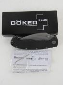 A Boker Plus pocket knife, made from 8Cr13Mov steel, in box.