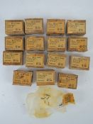 Fifteen empty Smith & Wesson .38 parts boxes.