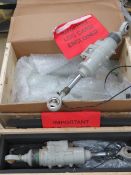 Two RAF Westland helicopter landing parts in original shipping crates,