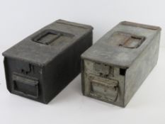 Two WWII German MG08 ammo tins.