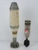 Two inert British illumination mortars, 2