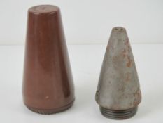 A WWII German Bakelite pot with an AZ23 inert fuse, the pot is dated 1939.