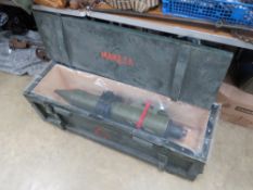 A Soviet 9M14 Malyutka missile in transit case.