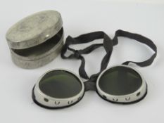 A pair of WWII German Mountain Trooper snow or cold weather goggles,