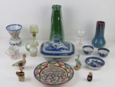 A quantity of assorted ceramics and glassware including;
