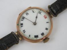 A vintage 9ct gold ladies Rolex manual wristwatch, marked Rolex 15 Jewels to the movement,