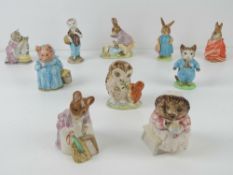 Beatrix Potter Beswick figurines each having brown back stamp.