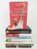 A quantity of autographed cricket autobiographies/biographies including;