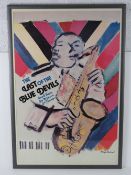 A jazz inspired art poster 'The Last of the Blue Devils Count Basie Jay Mcshann and Joe Turner',