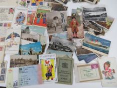A quantity of vintage postcards including comical and cartoon, topographical, etc. Approx 82.