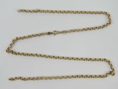 A 9ct gold belcher chain, a/f, hallmarked 375, 49cm in length, 4g.