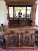 An Edwardian mirror top chiffonier.