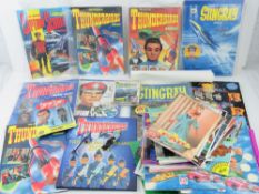 A quantity of assorted Gerry Anderson of Thunderbirds related items and magazines.