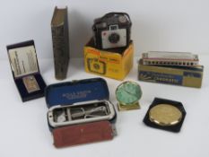 A quantity of assorted collectables including Ronson Varaflame electronic pocket lighter in box,