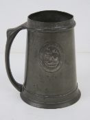 A Liberty & Co commemorative pewter tankard for the coronation of Edward VII,