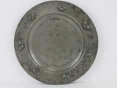 A Liberty & Co Tudric pewter plate, early 20th century,