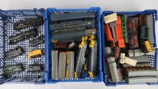A large quantity of Hornby Triang model railway, mostly 00-H0 gauge, includes track, transformers,