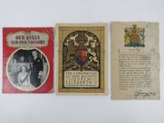 An 8th June 1946 School Childrens End of War certificate,