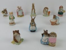 Beatrix Potter Beswick figurines each having brown back stamp.