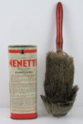 A vintage Nenette dust absorbing polisher with wooden handle.