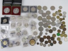 A quantity of commemorative coins and medallions inc Munich Olympics 1972,