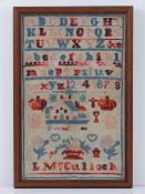 A late 19th century needlepoint sampler,