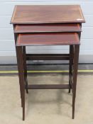 A good Edwardian nest of three mahogany