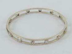 A hallmarked silver solid bangle having