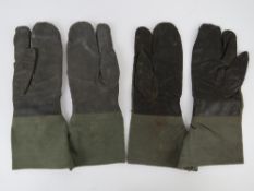 Two pairs of WWII period German gauntlet