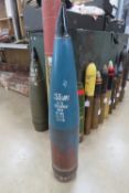 An inert 155mm training projectile with