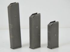 Three Beretta 38 magazines being 10rd, 1