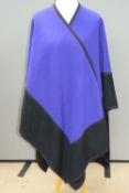 Mansfield Originals Cache D'Or; 70% wool, 20% cashmere, purple and black shawl, approx measurement,