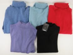 A quantity of 100% Merino wool jumpers, all size XS, approx size 8-10UK,