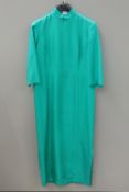 A green 3/4 length tunic dress, no labels, approx measurements - 37