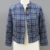 Designed and made by Rosemarie van Bree; blue tweed jacket, approx measurements - 36