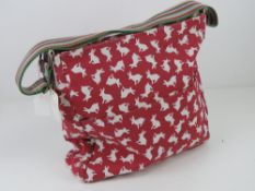 An 'as new' fabric tote bag having rabbit pattern upon 34 x 35cm.