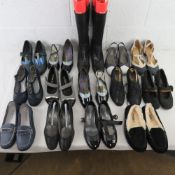 A quantity of ladies shoes, UK size 3, inc a pair of Ugg slippers.