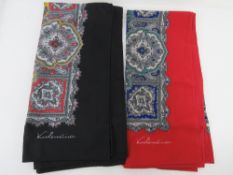Two large size Valentina scarves.