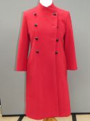 Designed and made by Rosemarie van Bree; a felted coat in red, approx measurements - 36