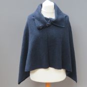 A navy blue 50% Lana (wool blend - Italian) cape - approx measurements - 22