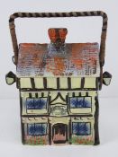 A hand painted ceramic wafer / biscuit b