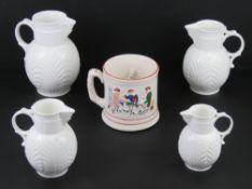 A set of three graduated Coalport Caughl
