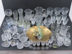 A quantity of assorted glassware includi