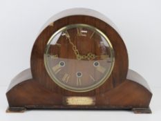 A three train striking over mantle clock