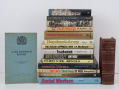 A quantity of assorted military themed books inc; 'The Battle for the Falklands', 'Dunkirk',