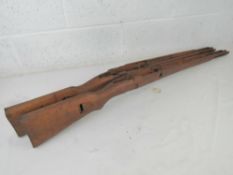 Two WWII German K98 wooden stocks.