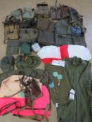 A quantity of assorted militaria, RPG pouches, PPS 43 magazine pouch, ZB26 magazine pouch,