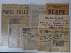 Newspaper front cover 'The Chicago Daily News' dated Friday June 14 1940 'Paris Falls! France