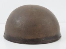 A post WWII despatch rider's helmet having leather liner inc chin strap and ear covers, size 7,